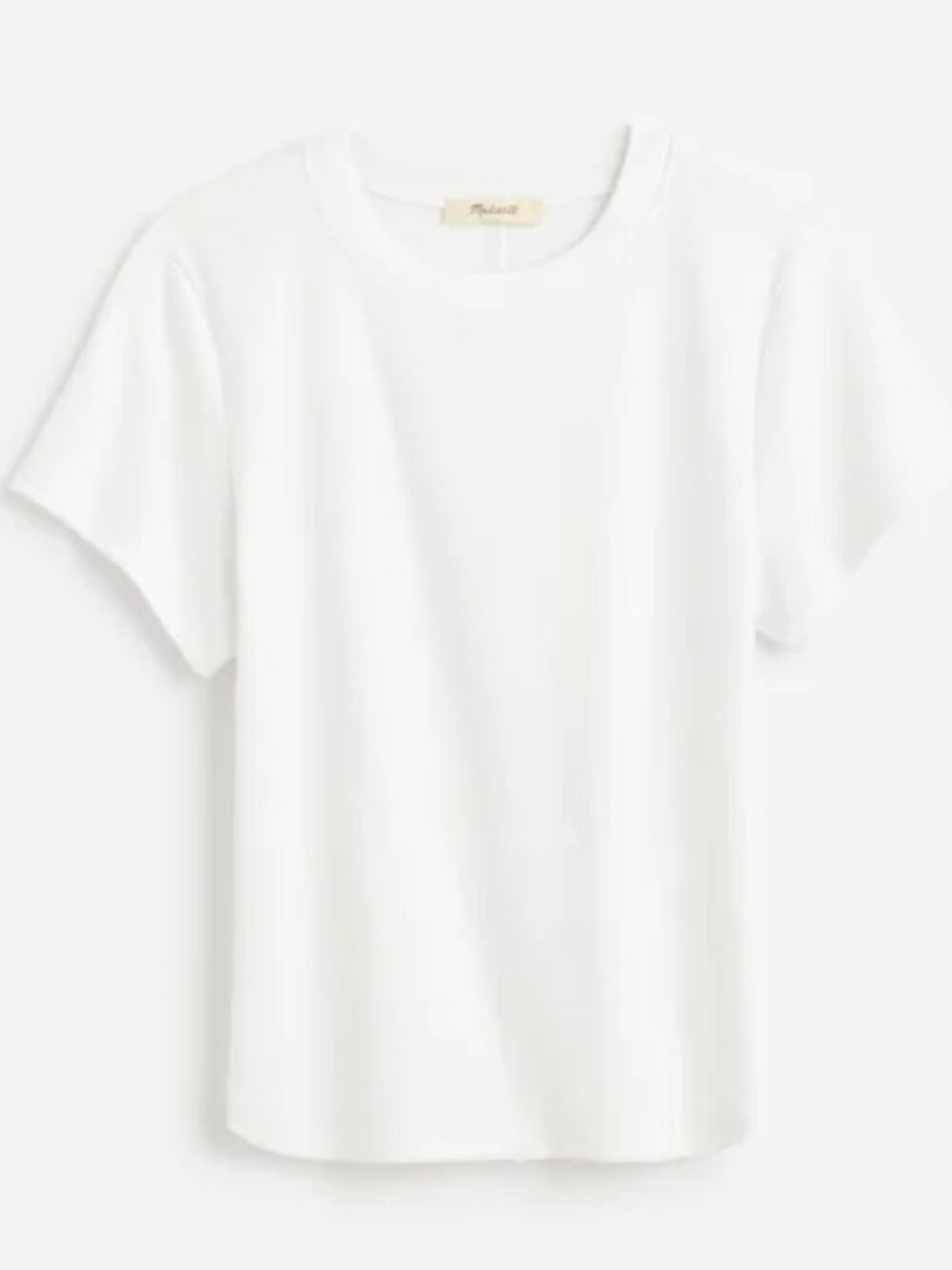 NWOT Madewell White Ribbed Short-Sleeve Tee